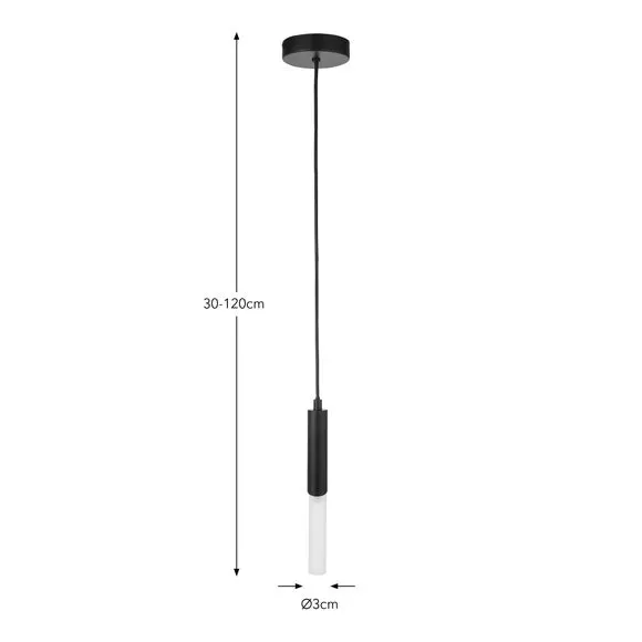 Adjustable Pendant Light - Black, Metal
