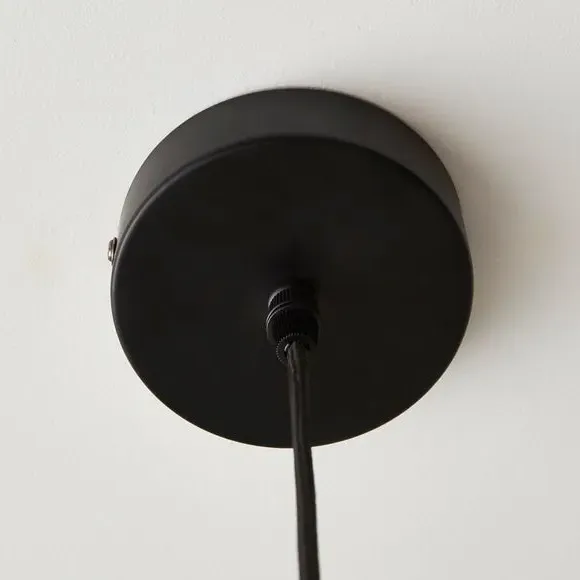 Adjustable Pendant Light - Black, Mottled Glass