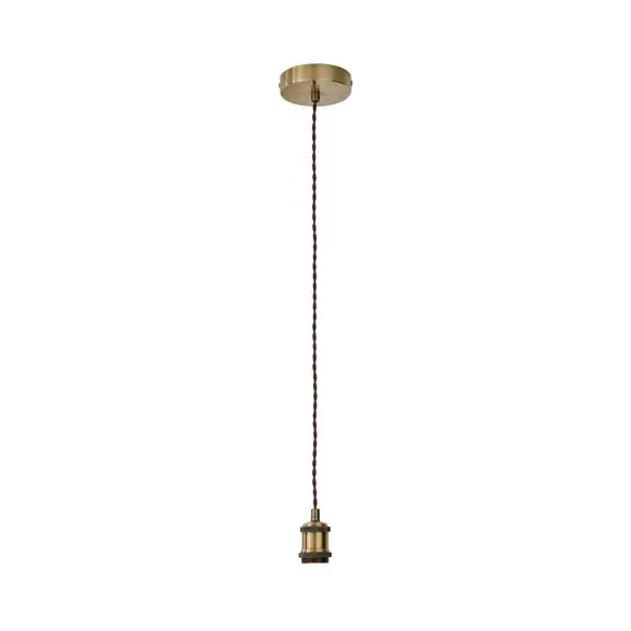Adjustable Pendant Light Cable - Antique Brass