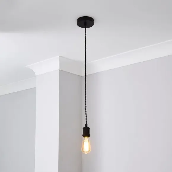Adjustable Pendant Light Cable - Black