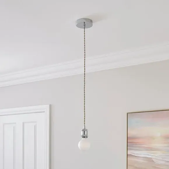 Adjustable Pendant Light Cable - Chrome
