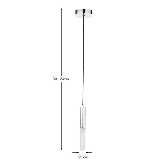 Adjustable Pendant Light - Chrome, Metal