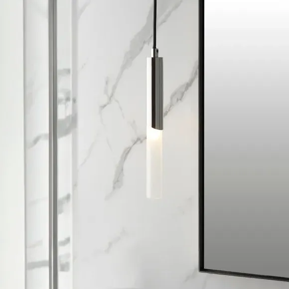 Adjustable Pendant Light - Chrome, Metal