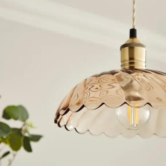 Adjustable Pendant Light - Gold, Glass