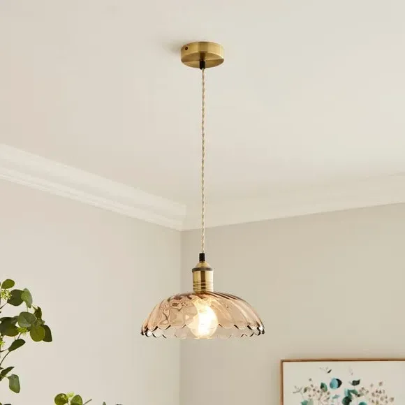 Adjustable Pendant Light - Gold, Glass image