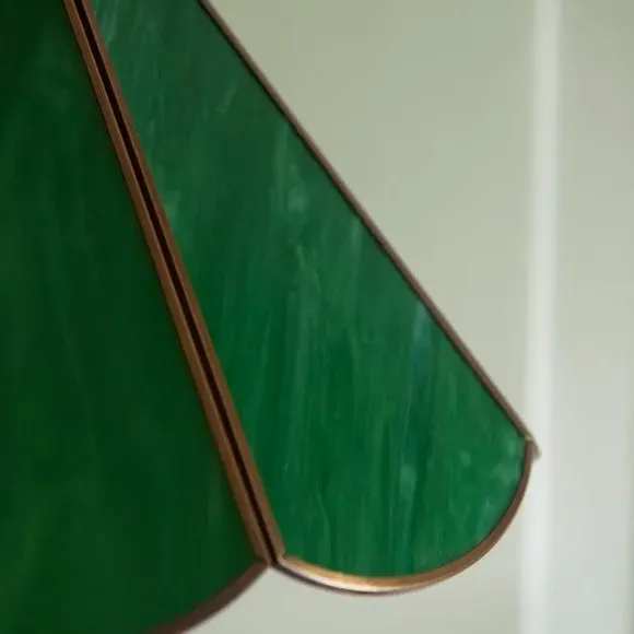 Adjustable Pendant Light - Green, Glass