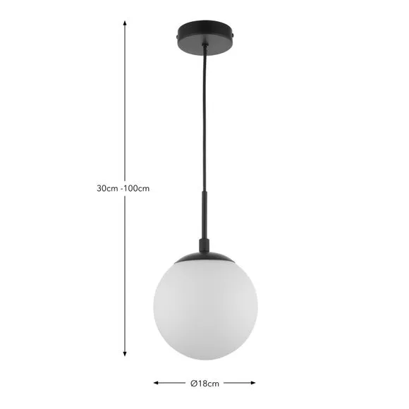 Adjustable Pendant Light Industrial - Black