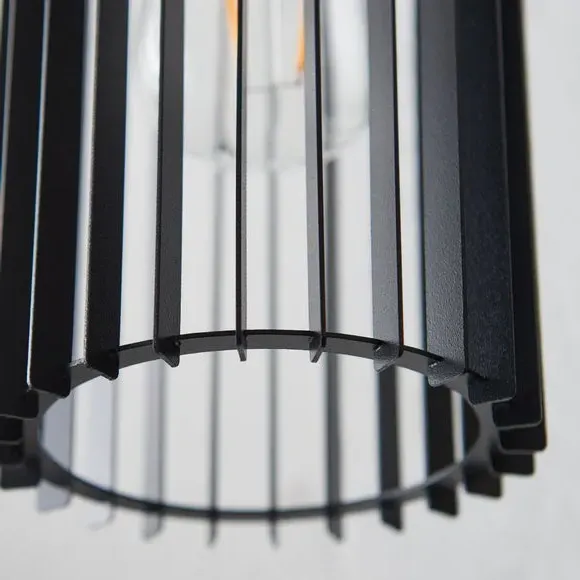 Adjustable Pendant Light Industrial - Black, Metal