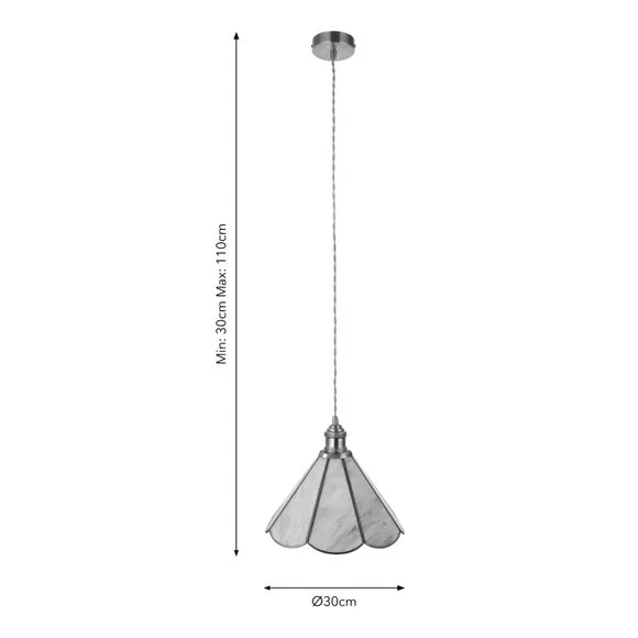 Adjustable Pendant Light - Pink, Glass