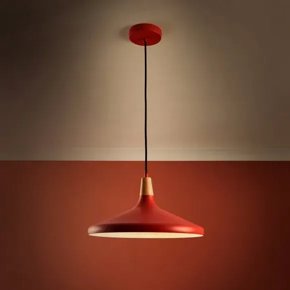 Adjustable Pendant Light - Red, Metal
