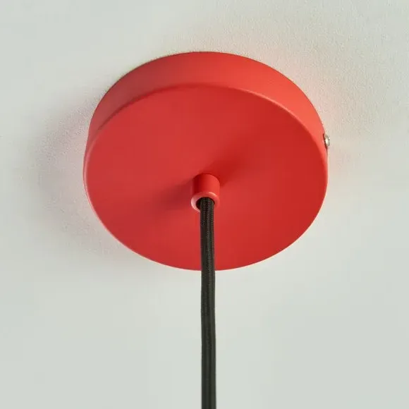 Adjustable Pendant Light - Red, Metal
