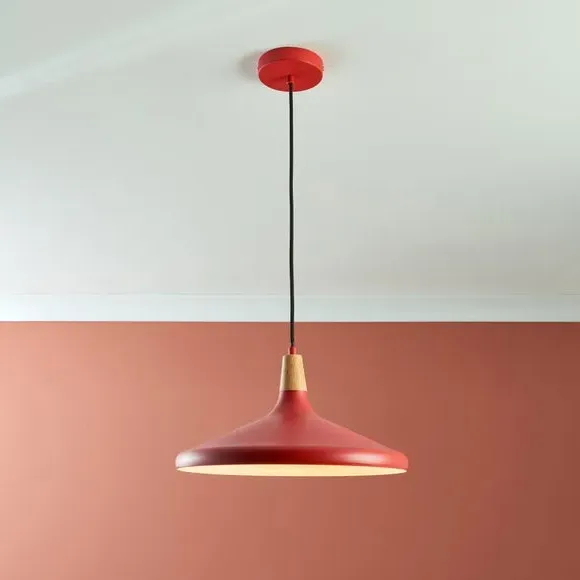 Adjustable Pendant Light - Red, Metal