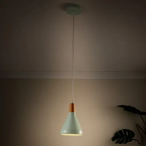 Adjustable Pendant Light Retro Style - Green, Metal