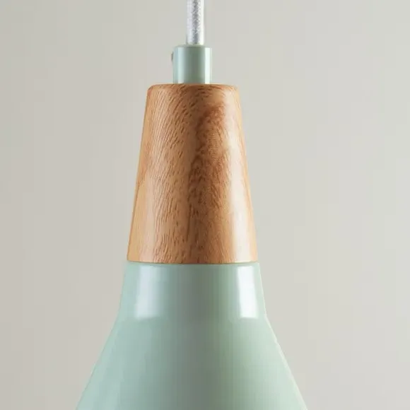 Adjustable Pendant Light Retro Style - Green, Metal
