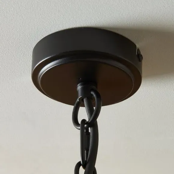 Adjustable Pendant Light Ribbed - Black, Glass