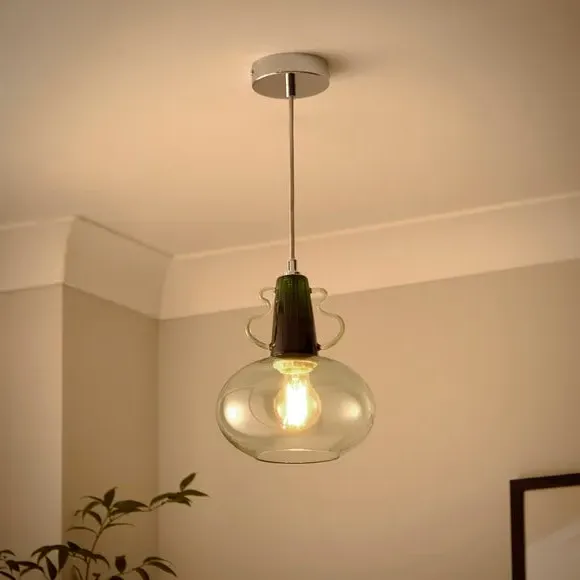 Adjustable Pendant Light - Silver, Glass