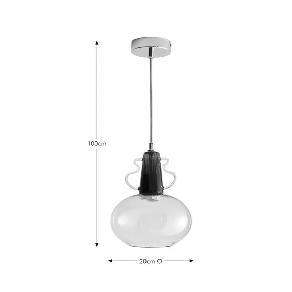 Adjustable Pendant Light - Silver, Glass