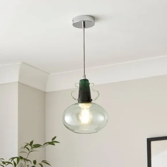 Adjustable Pendant Light - Silver, Glass image