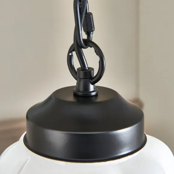 Adjustable Pendant Light with Ribbed Design