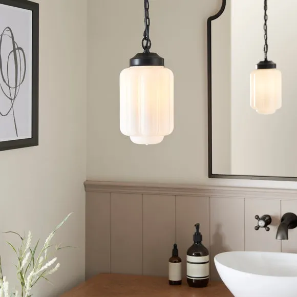 Adjustable Pendant Light with Ribbed Design image