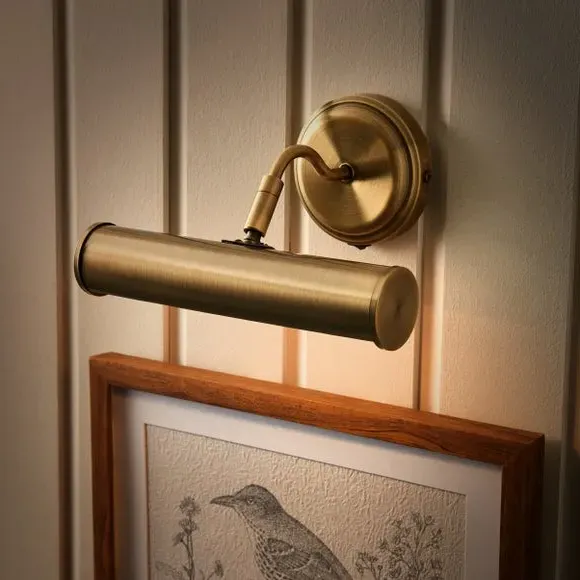 Adjustable Picture Wall Light - Gold, Metal