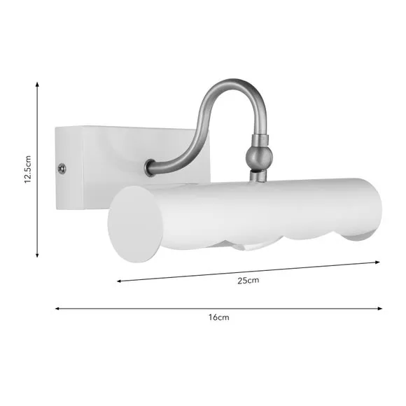 Adjustable Picture Wall Light - Off-White, Metal