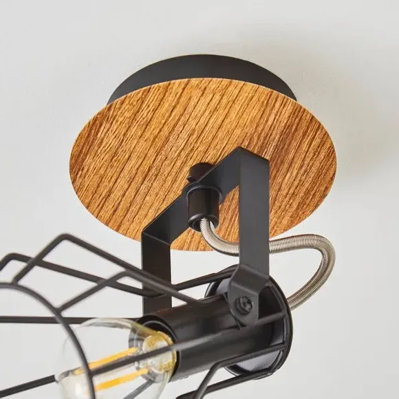 Adjustable Spotlight Wall Light - Black, Metal