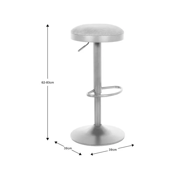 Adjustable Swivel Bar Stool - Brown, Faux Leather