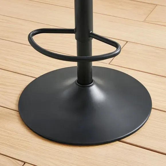 Adjustable Swivel Bar Stool - Charcoal, Faux Leather