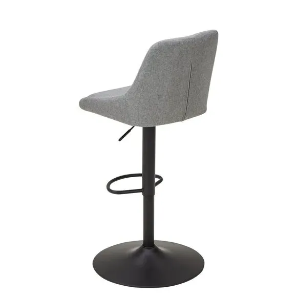 Adjustable Swivel Bar Stool - Grey, Fabric