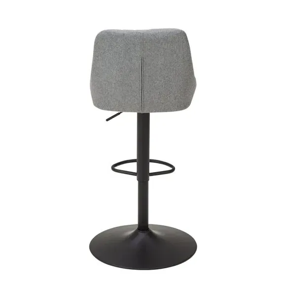 Adjustable Swivel Bar Stool - Grey, Fabric