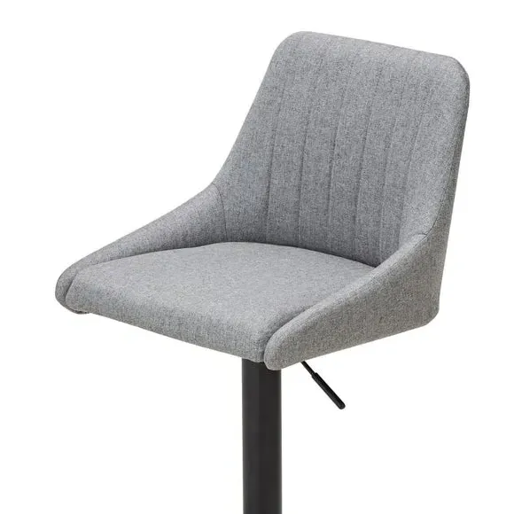Adjustable Swivel Bar Stool - Grey, Fabric