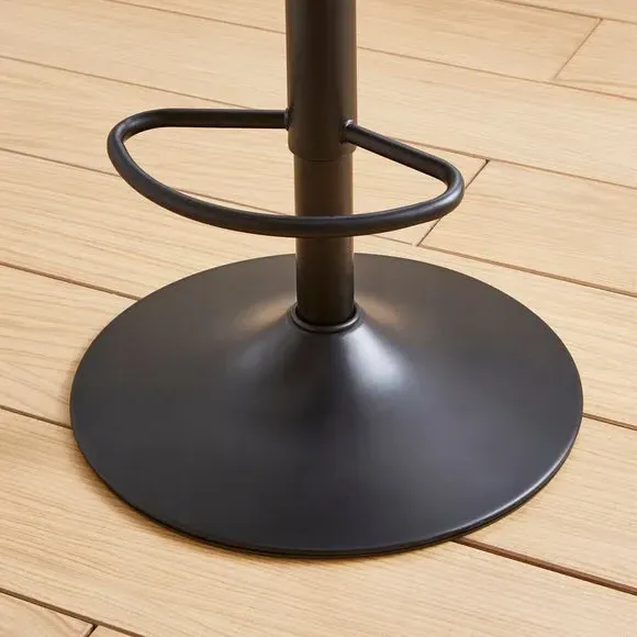 Adjustable Swivel Bar Stool - Tan, Faux Leather