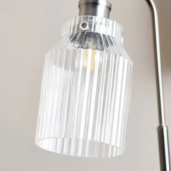 Adjustable Table Lamp Industrial Ribbed - Clear