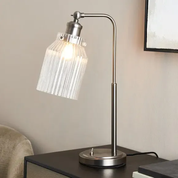 Adjustable Table Lamp Industrial Ribbed - Clear image