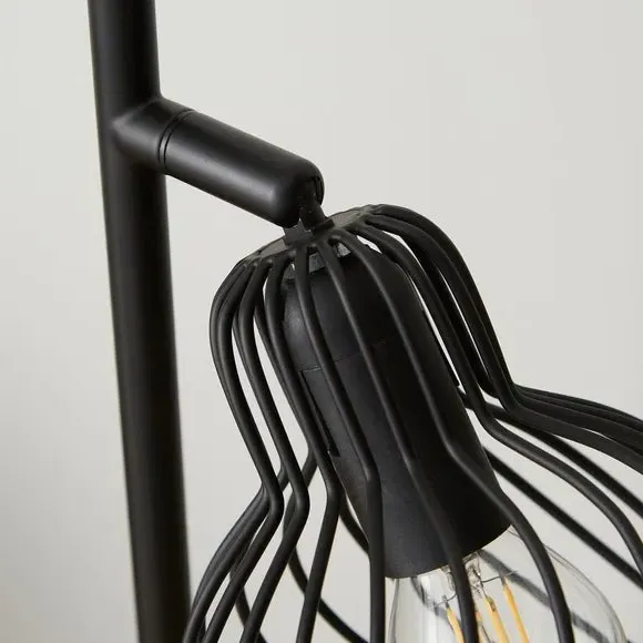 Adjustable Table Lamp Industrial Style - Black Metal