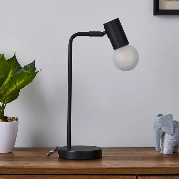 Adjustable Table Lamp - Matt Black, Metal