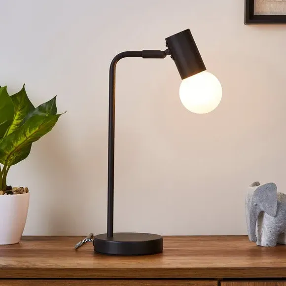 Adjustable Table Lamp - Matt Black, Metal image