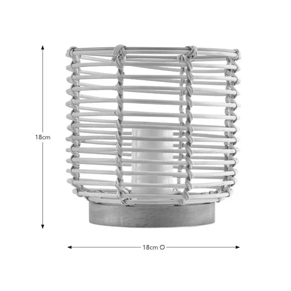 Adjustable Table Lamp - Natural, Rattan