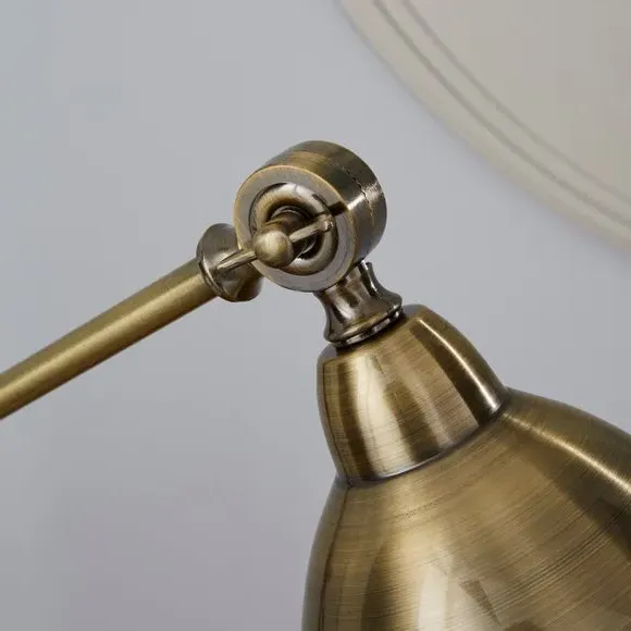 Adjustable Table Lamp with Lever Arm - Brass
