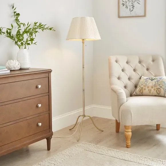 Adjustable Tripod Floor Lamp - Gold image