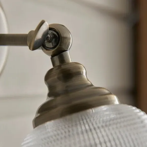 Adjustable Wall Light with Plug - Clear, Glass