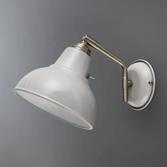 Adjustable Wall Light with Switch - Dove, Metal
