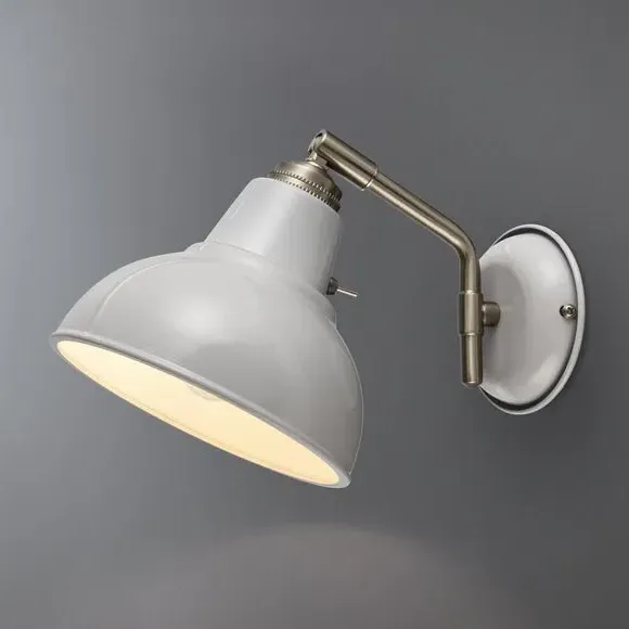 Adjustable Wall Light with Switch - Dove, Metal image