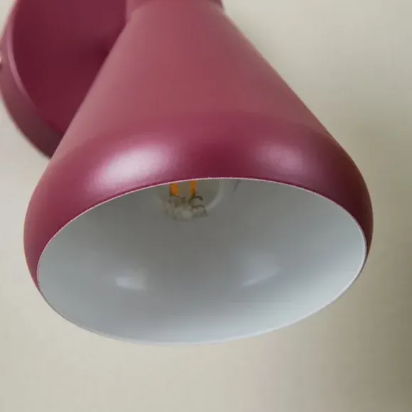 Adjustable Wall Light with Switch - Mulberry, Metal