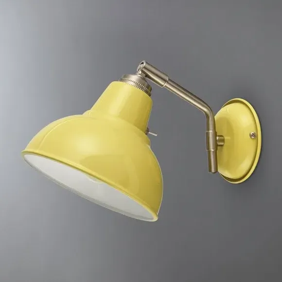 Adjustable Wall Light with Switch - Ochre, Metal