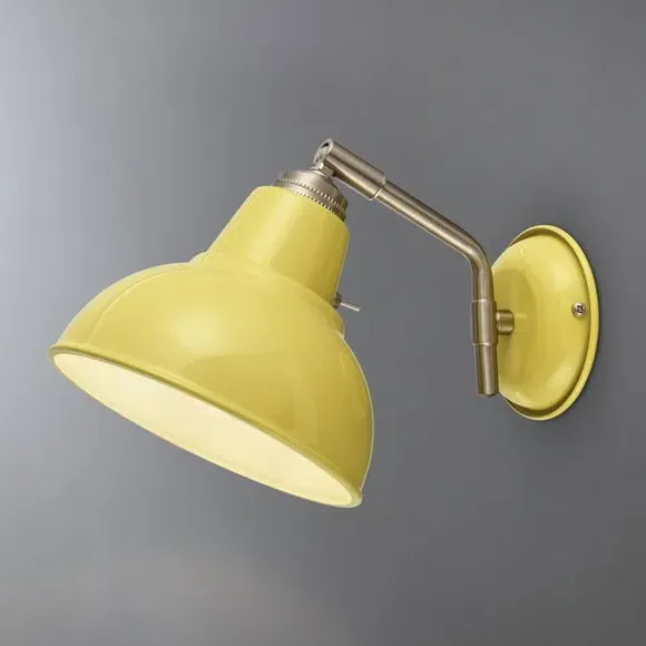 Adjustable Wall Light with Switch - Ochre, Metal