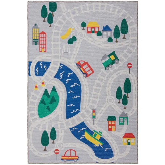 Adventure Play Washable Kids Rug - Multicolor