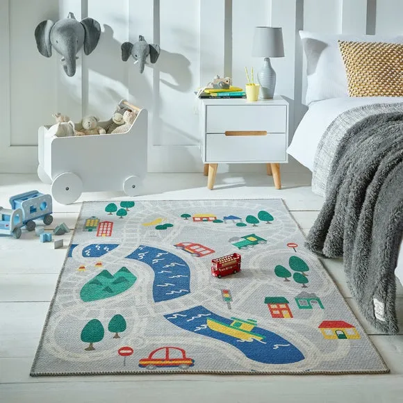 Adventure Play Washable Kids Rug - Multicolor image