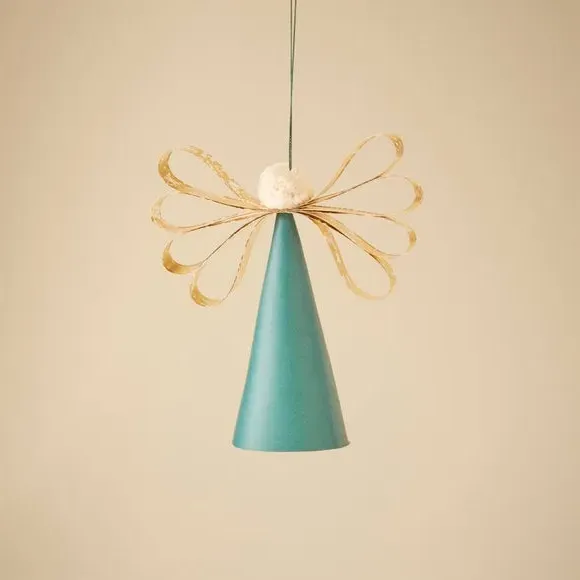 Angel Hanging Decoration - Blue, Paper